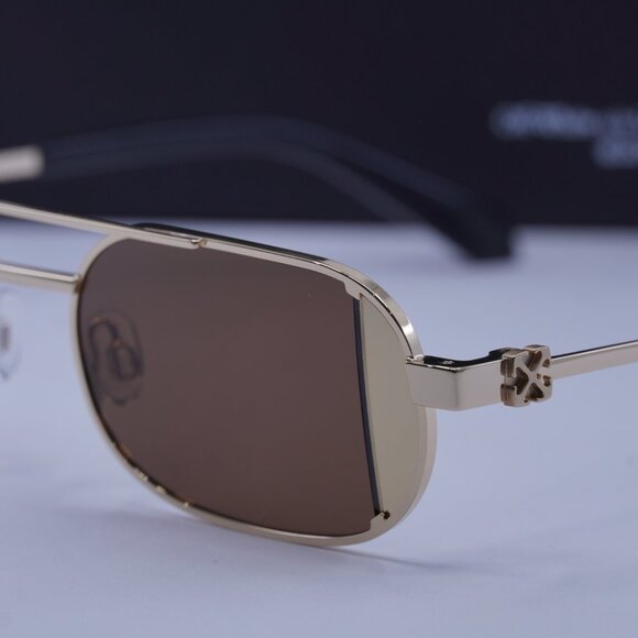 Off-White OERI14H LYNN 7664 Oval Sunglasses – Gold/Brown main image 5
